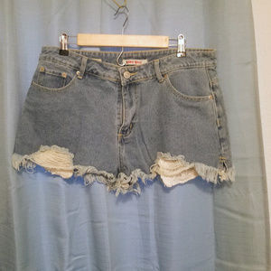 High waisted Jean Shorts